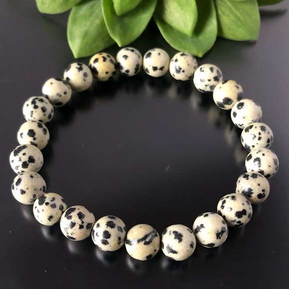 Jewelry | Map Stone 8mm Natural Stone Beads Stretchable Bracelet